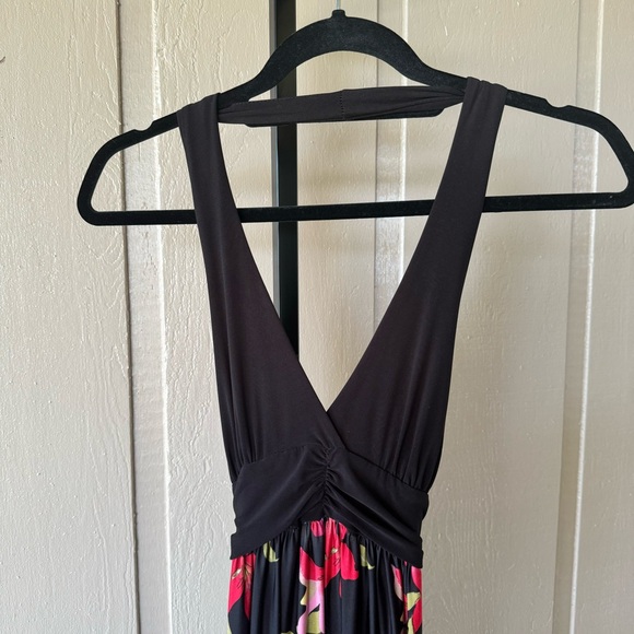 XXI Black Floral Halter Maxi Dress - Picture 4 of 6